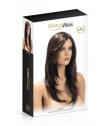 OLIVIA LONG BROWN WIG