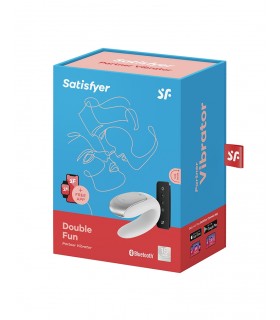 SATISFYER DOUBLE FUN AVEC TÉLÉCOMMANDE ET APP BLANC