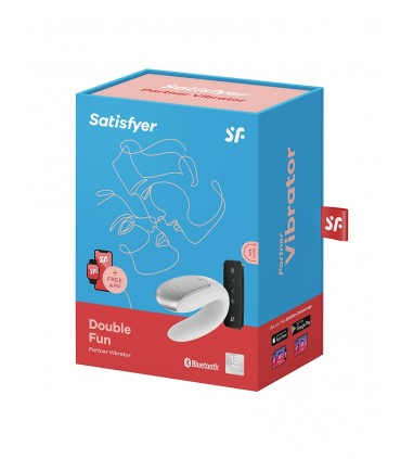 SATISFYER DOPPIO DIVERTIMENTO CON TELECOMANDO E APP BIANCO