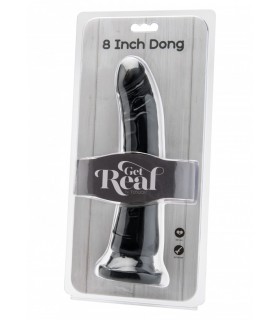 BLACK REALISTIC PENIS WITH SUCTION CUP 20"5 CM