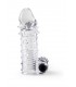 REALISTIC PENIS SHEATH S11 TRANSPARENT 15'5 CM W/ VIBRATION