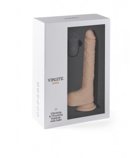 VIBRATEUR RÉALISTE HAUT ET BAS "R14" 23CM AVEC TÉLÉCOMMANDE