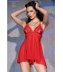 CR4461 BABYDOLL C/ TANGA ROJO S/M