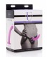 HARNAIS FEMME AVEC GODE SILICONE LILAS 17'5 CM