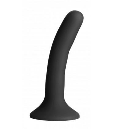 WOMAN HARNESS W/ BLACK SILICONE DILDO 12'5 CM