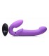 DOUBLE INFLATABLE HARNESS W/ REMOTE AND USB CLITORIS PUSH LILAC