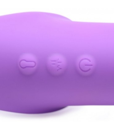 DOPPIA IMBRACATURA GONFIABILE CON TELECOMANDO E USB CLITORIS PUSH LILLA