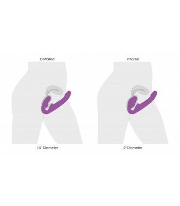 DOPPIA IMBRACATURA GONFIABILE CON TELECOMANDO E USB CLITORIS PUSH LILLA