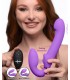 DOUBLE INFLATABLE HARNESS W/ REMOTE AND USB CLITORIS PUSH LILAC