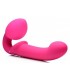 ARNÉS INFLABLE DOBLE C/ MANDO Y PULSATORIO CLÍTORIS USB ROSA