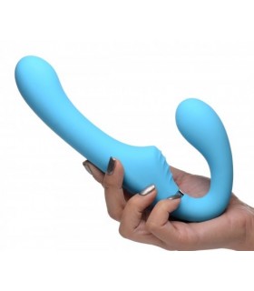 CABLAGGIO USB DOPPIO IN SILICONE CON CONTROLLO BLU