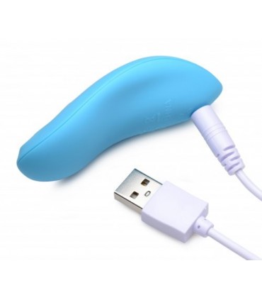 HARNAIS USB DOUBLE EN SILICONE AVEC CONTRÔLE BLEU