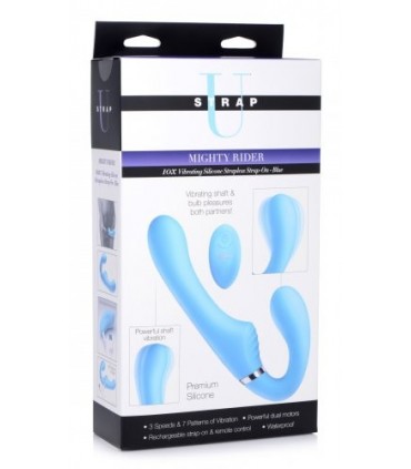 HARNAIS USB DOUBLE EN SILICONE AVEC CONTRÔLE BLEU