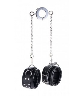 ANKLE CUFFS W/ TESTICLES STRANGULATOR RING
