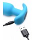 VIBRATED ANAL FORM T SILICONE USB W/ BLUE CONTROL