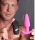 VIBRATED ANAL T-SHAPE SILICONE USB W/ PINK CONTROL