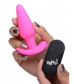 SILICONE ANALE VIBRATO A FORMA DI T USB CON CONTROLLO ROSA