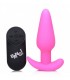 SILICONE ANAL VIBRANT EN FORME DE T USB AVEC CONTRÔLE ROSE