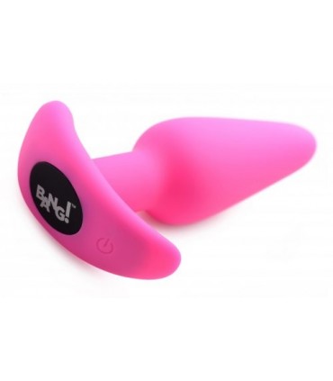 VIBRATED ANAL T-SHAPE SILICONE USB W/ PINK CONTROL