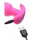 VIBRIERTER ANAL T-FORM SILIKON USB MIT ROSA STEUERUNG