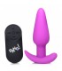 FORME ANAL VIBRÉE USB EN SILICONE T AVEC TÉLÉCOMMANDE VIOLET