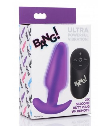 FORMA ANALE VIBRATA IN SILICONE USB CON TELECOMANDO VIOLA