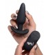 FORME ANAL VIBRÉE USB EN SILICONE T AVEC CONTRÔLE NOIR