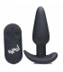 VIBRATED ANAL FORM T SILIKON USB MIT SCHWARZER KONTROLLE