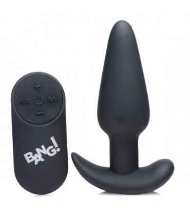 VIBRADO ANAL FORMA T SILICONA USB C/ MANDO NEGRO
