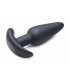 VIBRATED ANAL FORM T SILICONE USB W/ BLACK CONTROL