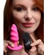 VIBRATED ANAL TORNADO SILICONE USB W/ PINK CONTROL