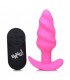 SILICONE ANALE VIBRATO TORNADO USB CON CONTROLLO ROSA