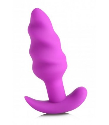 VIBRADO ANAL TORNADO SILICONA USB C/ MANDO MORADO