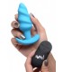 SILICONE ANALE VIBRATO TORNADO USB CON CONTROLLO BLU