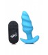 SILICONE ANALE VIBRATO TORNADO USB CON CONTROLLO BLU