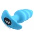 SILICONE ANAL VIBRÉ TORNADO USB AVEC CONTRÔLE BLEU