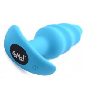 VIBRATED ANAL TORNADO SILICONE USB W/ BLUE CONTROL