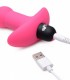 TIRA ANAL VIBRADORA USB C/ MANDO ROSA