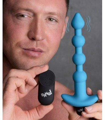 USB VIBRIERENDER ANALSTREIFEN MIT BLAUER STEUERUNG