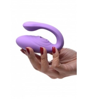 DOUBLE VIBRATEUR AVEC USB PULSATOIRE AVEC CONTRÔLE LILAS