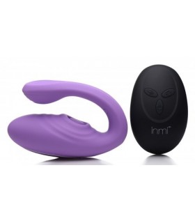 DOUBLE VIBRATOR WITH USB PULSATOR WITH LILAC REMOTE CONTROL