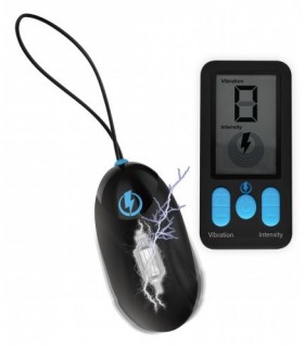 VIBRATORE EGG E E-STIM USB CON CONTROLLO NERO