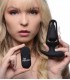 HOLLOW PLUG USB SILICONE VIBRATOR WITH BLACK CONTROL