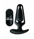 HOLLOW PLUG USB SILICONE VIBRATOR WITH BLACK CONTROL