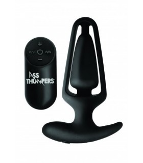 PLUG HUECO VIBRADOR SILICONA USB C/ MANDO NEGRO