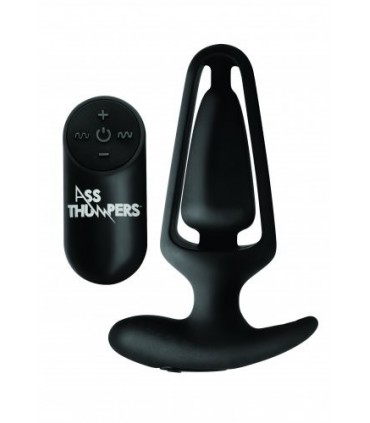 PLUG HUECO VIBRADOR SILICONA USB C/ MANDO NEGRO