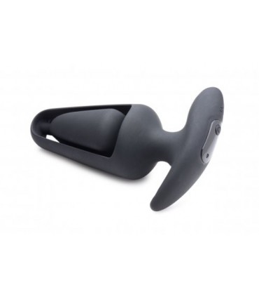 PLUG HUECO VIBRADOR SILICONA USB C/ MANDO NEGRO