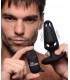 HOLLOW PLUG USB SILICONE VIBRATOR WITH BLACK CONTROL