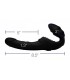 HARNAIS SILICONE DOUBLE VIBRATION SLIM RIDER NOIR