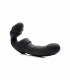 HARNAIS SILICONE DOUBLE VIBRATION SLIM RIDER NOIR